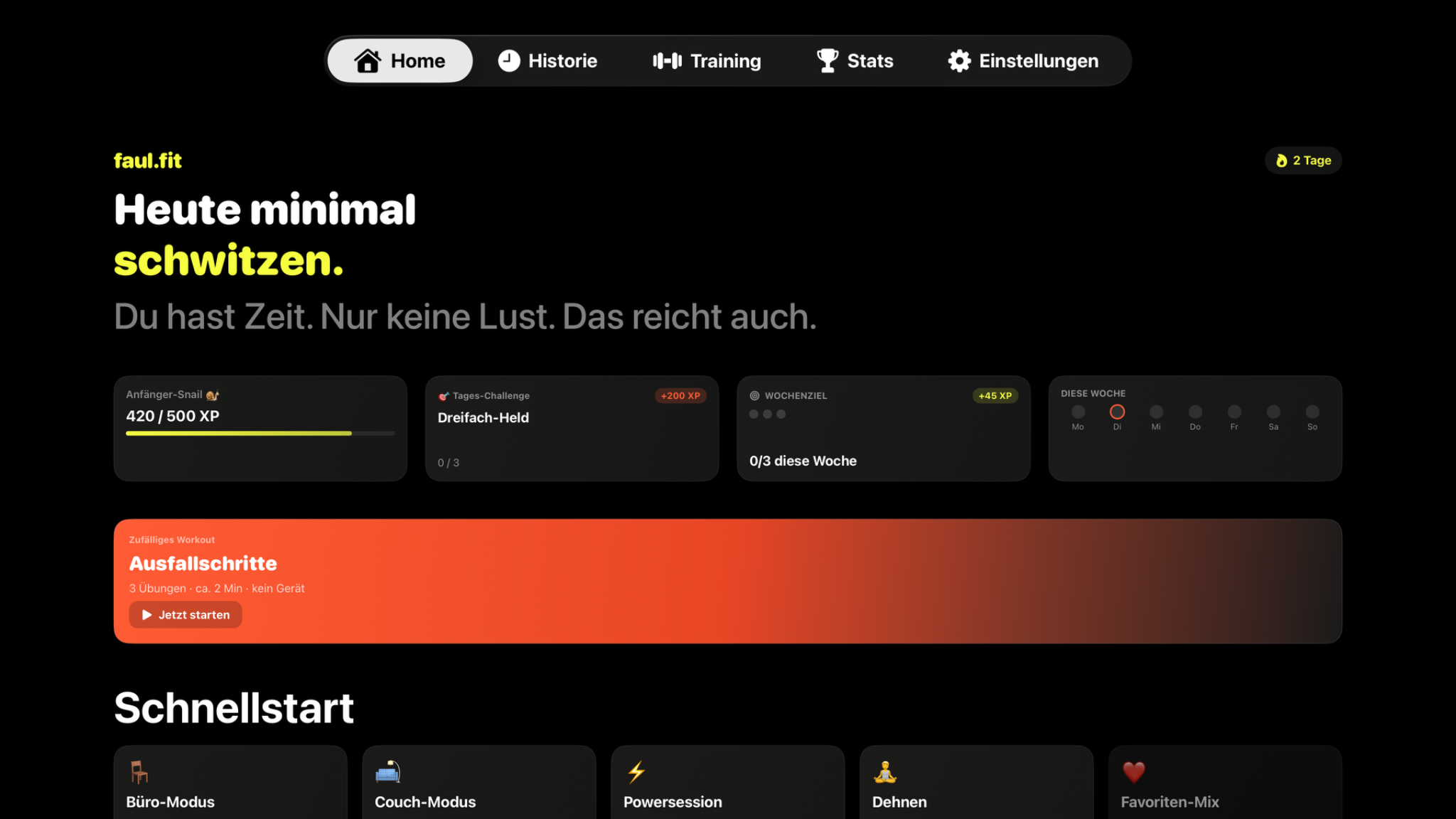 faul.fit auf Apple TV