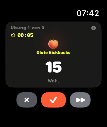 faul.fit Workout auf der Apple Watch