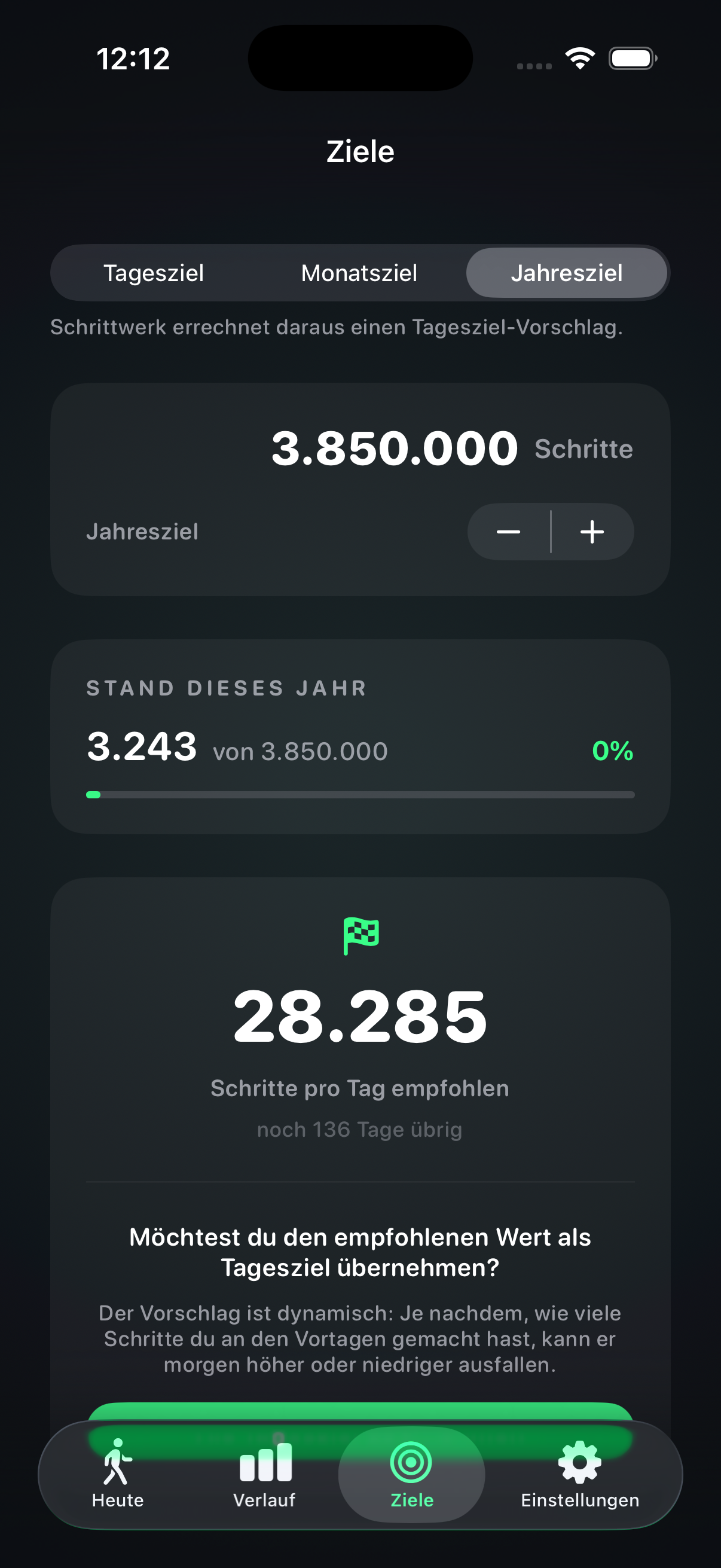 Dynamische Ziele in Schrittwerk