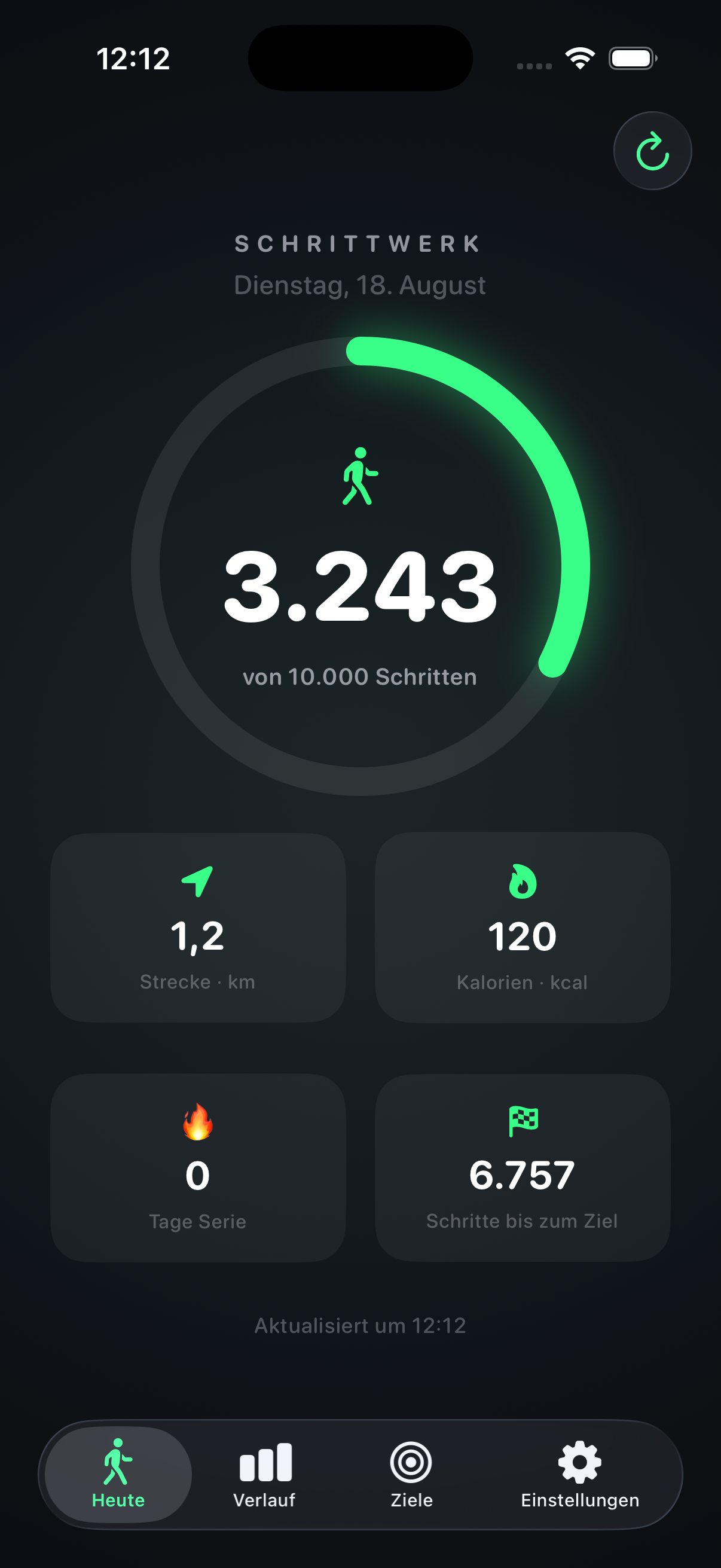 Schritte heute in Schrittwerk